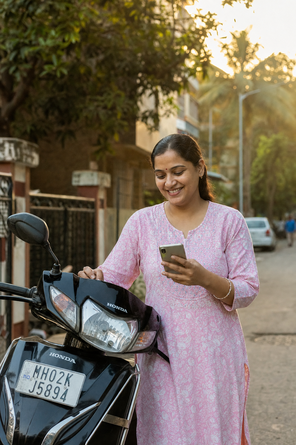 Priya selling her Honda Activa in Mumbai